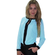 Forward Women Loose Chiffon Tops Long Sleeve Turn-down Collar Shirt Casual Blouse Plus Size  ILML