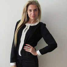 Forward Women Loose Chiffon Tops Long Sleeve Turn-down Collar Shirt Casual Blouse Plus Size  ILML