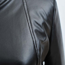 Forward Women PU Soft Leather Jackets Black Coat Motorcycle Outerwear Coat Cardigan Plus Size ILML