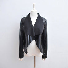 Forward Women PU Soft Leather Jackets Black Coat Motorcycle Outerwear Coat Cardigan Plus Size ILML