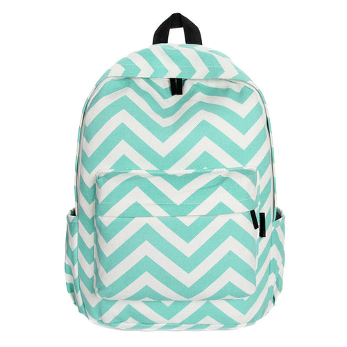 Forward Youth Trend Shoulder Bag Backpack Double-Shoulder Sweet Stripe Canvas Schoolbag for Teenagers Travel Bag ILML