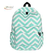 Forward Youth Trend Shoulder Bag Backpack Double-Shoulder Sweet Stripe Canvas Schoolbag for Teenagers Travel Bag ILML