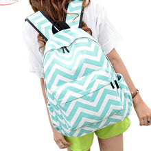 Forward Youth Trend Shoulder Bag Backpack Double-Shoulder Sweet Stripe Canvas Schoolbag for Teenagers Travel Bag ILML