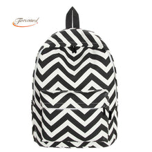 Forward Youth Trend Shoulder Bag Backpack Double-Shoulder Sweet Stripe Canvas Schoolbag for Teenagers Travel Bag ILML