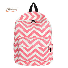 Forward Youth Trend Shoulder Bag Backpack Double-Shoulder Sweet Stripe Canvas Schoolbag for Teenagers Travel Bag ILML
