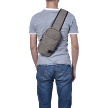 Forward Mens Casual Cavans Solid Color Zipper Shoulder Bag  ILML