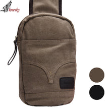 Forward Mens Casual Cavans Solid Color Zipper Shoulder Bag  ILML