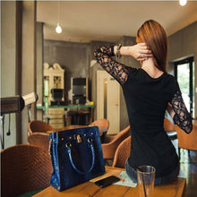 Forward Sexy Women Lace O-Neck Long Sleeve Lady Solid Casual Blouse Tops Blusas  ILML
