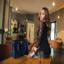 Forward Sexy Women Lace O-Neck Long Sleeve Lady Solid Casual Blouse Tops Blusas  ILML