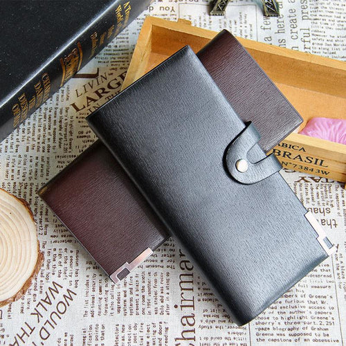 Forward Luxury Men Leather Bifold Card Checkbook Holder Hasp Long Wallet Organizer Purse  ILML