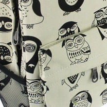 Forward Women Canvas Owl Printed Travel Oversize Satchel Shoulder Bag Backpack School Rucksack School Bags for Teenagers ILML