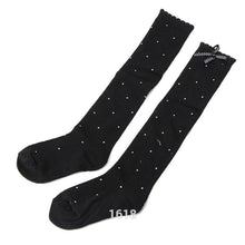 FreeLittle Girls Bowknot Polka Dot Cotton Knee Highs Kids In Tube Sockedia Corta ILML