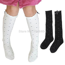 FreeLittle Girls Bowknot Polka Dot Cotton Knee Highs Kids In Tube Sockedia Corta ILML
