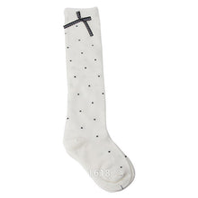 FreeLittle Girls Bowknot Polka Dot Cotton Knee Highs Kids In Tube Sockedia Corta ILML