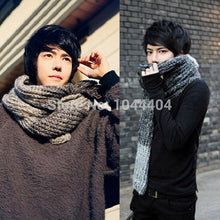 FreeMen Warm Mixed Color Striped Knit Mohair Woolen Soft Long Scarves ILML