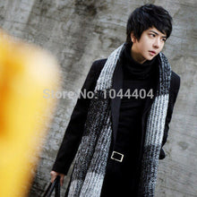 FreeMen Warm Mixed Color Striped Knit Mohair Woolen Soft Long Scarves ILML