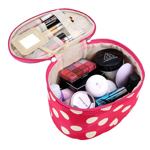 Dot Toiletry Bag Cosmetic Case Bag Large Capacity Portable Women Makeup Cosmetic Bags Storage Travel Bags  ILML