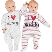 Funny born Baby Cotton Long Sleeve Rompers Love Mummy Daddy Clothes Y2 ILML