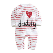 Funny born Baby Cotton Long Sleeve Rompers Love Mummy Daddy Clothes Y2 ILML
