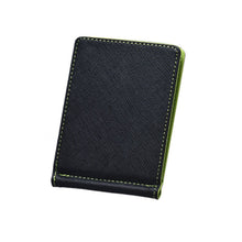 Goforward Mens Leather Silver Money Clip Slim Wallets Black ID Credit  ILML