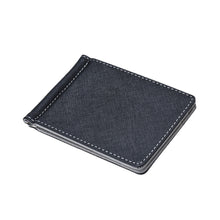 Goforward Mens Leather Silver Money Clip Slim Wallets Black ID Credit  ILML