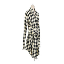 Goforward Women Clothing Korean Womens Houndstooth Pattern Thin Cardigan Coat Jacket Outwear  ILML