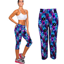 Goforward High Waist Stretched Women Pants Slim Printed Stretch Cropped Leggings Pants ILML