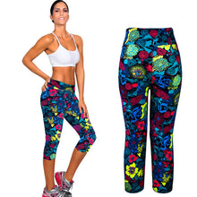 Goforward High Waist Stretched Women Pants Slim Printed Stretch Cropped Leggings Pants ILML
