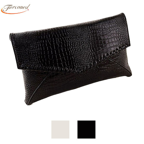 Goforward Women Crocodile PU Leather Messenger Bag Envelope Solid Bag Small Messenger Bag Bolsas Feminina ILML