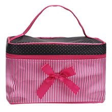 Goforward Square Bow Stripe Makeup Cosmetic Bag  ILML