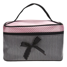 Goforward Square Bow Stripe Makeup Cosmetic Bag  ILML