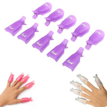 Goforward 10PC Plastic Nail Art Soak Off Cap Clip UV Gel Polish Remover Wrap Tool ILML