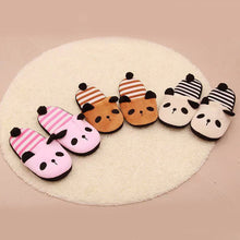 Goforward Women Cute Bear Warm Plush Antiskid Indoor Home Slippers  ILML
