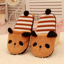 Goforward Women Cute Bear Warm Plush Antiskid Indoor Home Slippers  ILML