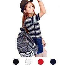 Goforward Backpack For Student Teenager School Backpack Women's Casual Stripe Travel Daypacks Men Canvas Laptop Bookbag Backpack ILML