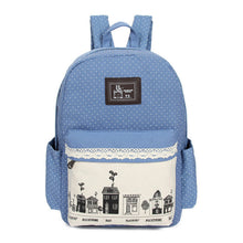 Goforward Design Women Cartoon Printing Double-Shoulder Bag Backpack Schoolbag Canvas Backpacks Bags Rucksack ILML