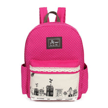 Goforward Design Women Cartoon Printing Double-Shoulder Bag Backpack Schoolbag Canvas Backpacks Bags Rucksack ILML
