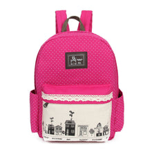Goforward Design Women Cartoon Printing Double-Shoulder Bag Backpack Schoolbag Canvas Backpacks Bags Rucksack ILML