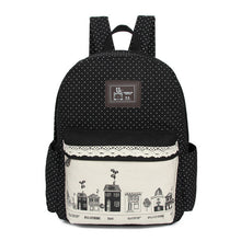 Goforward Design Women Cartoon Printing Double-Shoulder Bag Backpack Schoolbag Canvas Backpacks Bags Rucksack ILML