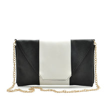 Goforward Women Lady Banquet Messenger Bag Leather Black With White Color Bag  ILML