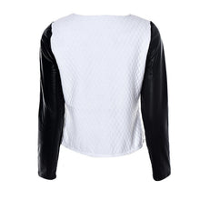 Goforward Womens Cool Leather Long Sleeve Coat Quilted Asymmetric Zip Jacket Parka Coat Plus Size ILML