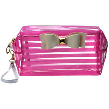 Goforward PVC Bow Waterproof H Travel Cosmetic Bag Makeup Storage Bags  ILML