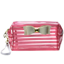 Goforward PVC Bow Waterproof H Travel Cosmetic Bag Makeup Storage Bags  ILML