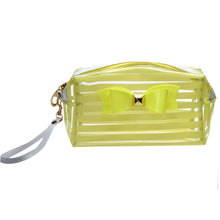 Goforward PVC Bow Waterproof H Travel Cosmetic Bag Makeup Storage Bags  ILML