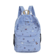 Goforward Campus Girl Women Cartoon Printing Shoulder Bag Backpack Schoolbag Canvas Backpacks Bags Rucksack ILML