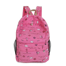 Goforward Campus Girl Women Cartoon Printing Shoulder Bag Backpack Schoolbag Canvas Backpacks Bags Rucksack ILML