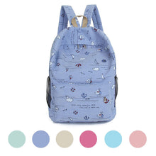 Goforward Campus Girl Women Cartoon Printing Shoulder Bag Backpack Schoolbag Canvas Backpacks Bags Rucksack ILML