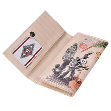 Goforward Creative Europe Retro A Variety Of Color Graffiti Wallet Women Slim Bi-Fold Flip Wallet Purse ILML