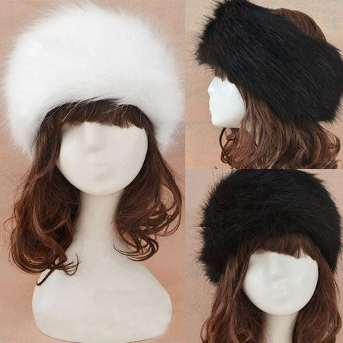 Goforward Women Faux Fox Fur Warm Lady Soft Hat Cossack Cap ILML