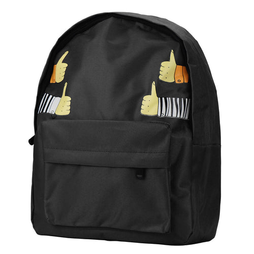 Goforward Fasion Women Girl Double-Shoulder Thumb Thumb up Canvas Backpack Schoolbag  ILML